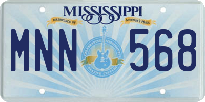 MS license plate MNN568