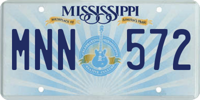 MS license plate MNN572