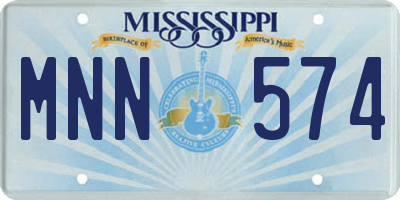 MS license plate MNN574