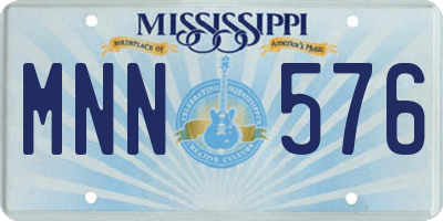 MS license plate MNN576