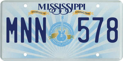 MS license plate MNN578