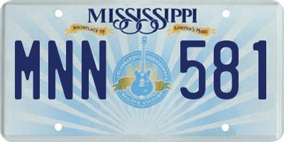 MS license plate MNN581