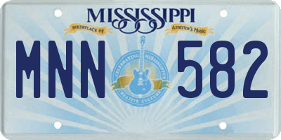 MS license plate MNN582