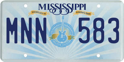 MS license plate MNN583