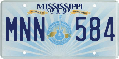 MS license plate MNN584