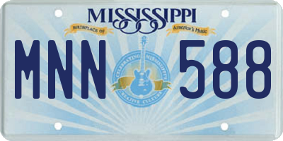 MS license plate MNN588