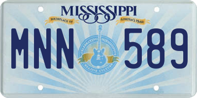 MS license plate MNN589