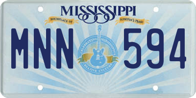 MS license plate MNN594
