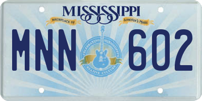 MS license plate MNN602
