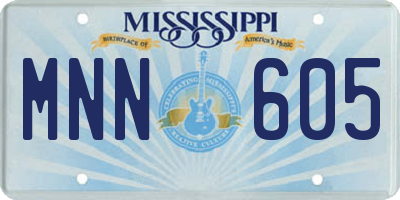 MS license plate MNN605