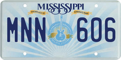 MS license plate MNN606