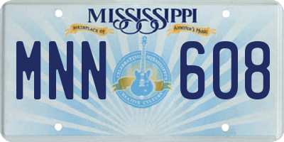 MS license plate MNN608
