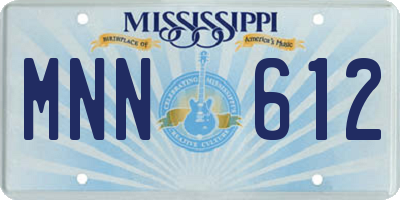 MS license plate MNN612