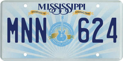 MS license plate MNN624