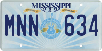 MS license plate MNN634