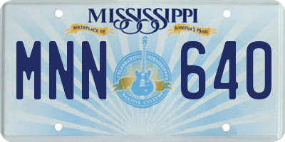 MS license plate MNN640