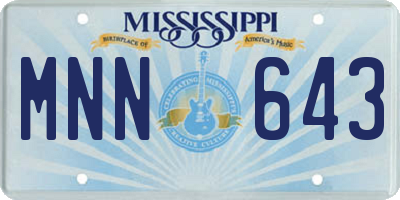 MS license plate MNN643