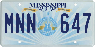 MS license plate MNN647