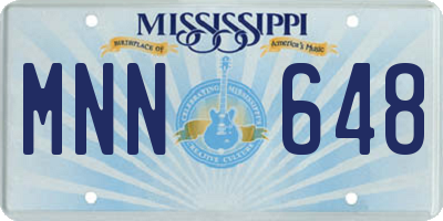MS license plate MNN648