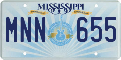 MS license plate MNN655