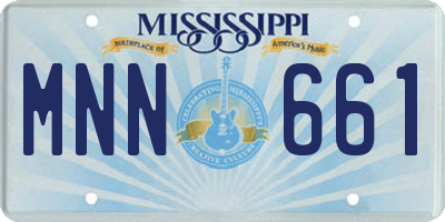 MS license plate MNN661