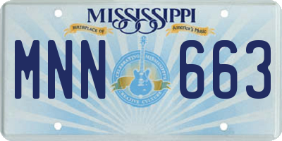 MS license plate MNN663