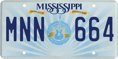 MS license plate MNN664