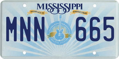 MS license plate MNN665