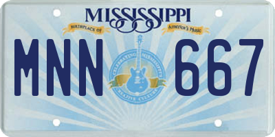 MS license plate MNN667