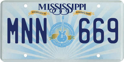 MS license plate MNN669