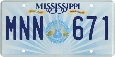 MS license plate MNN671