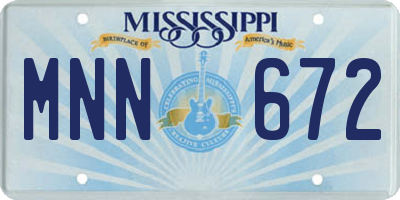 MS license plate MNN672