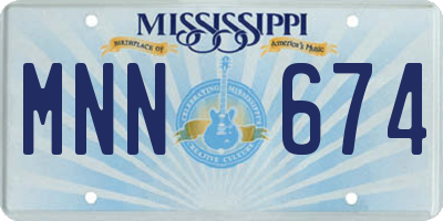MS license plate MNN674