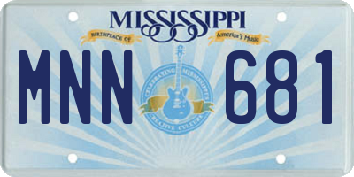 MS license plate MNN681