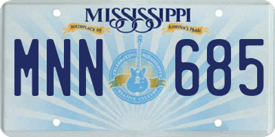 MS license plate MNN685