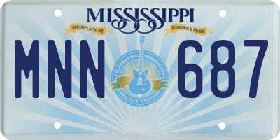 MS license plate MNN687