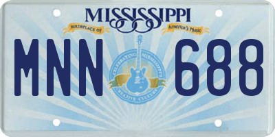 MS license plate MNN688