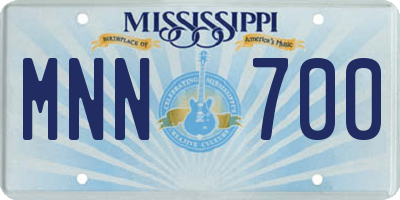 MS license plate MNN700