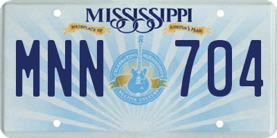 MS license plate MNN704