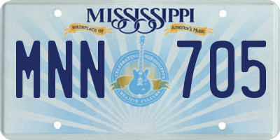MS license plate MNN705