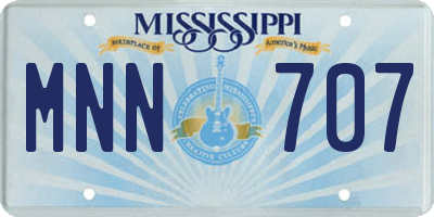 MS license plate MNN707