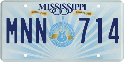 MS license plate MNN714