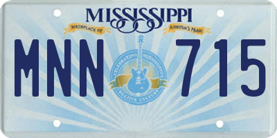 MS license plate MNN715
