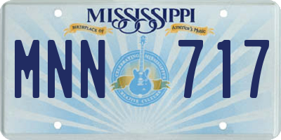 MS license plate MNN717