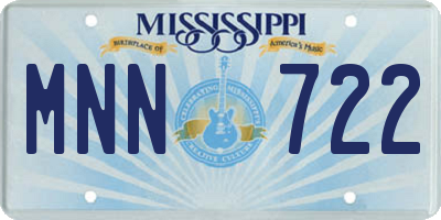 MS license plate MNN722