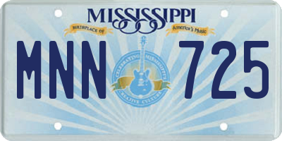 MS license plate MNN725