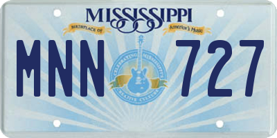 MS license plate MNN727