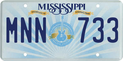 MS license plate MNN733