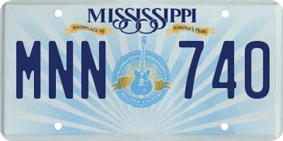 MS license plate MNN740