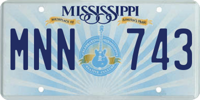 MS license plate MNN743